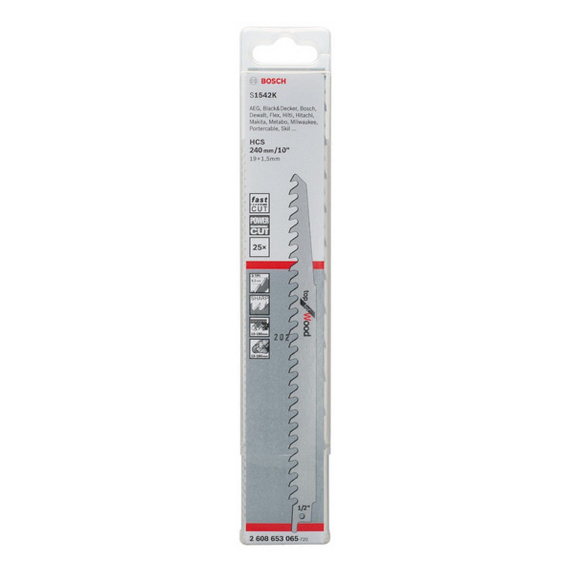 Bosch Säbelsägeblatt S 1542 K, Top for Wood, 25er-Pack #2608653065