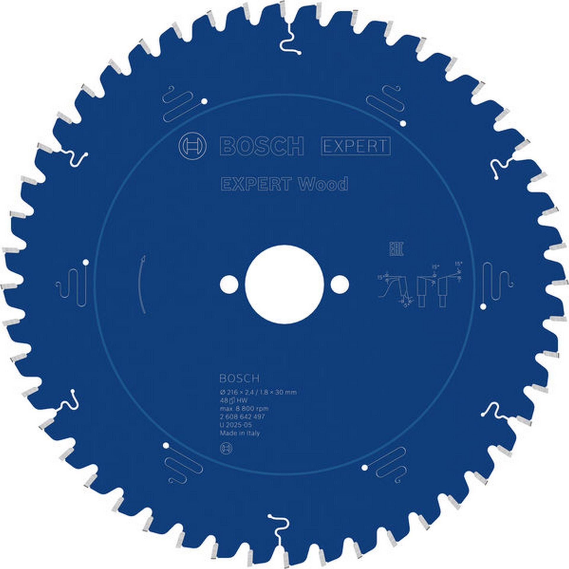 Bosch EXPERT Wood Kreissägeblatt, 216x2,4/1,8x30 mm, Z48 #2608642497