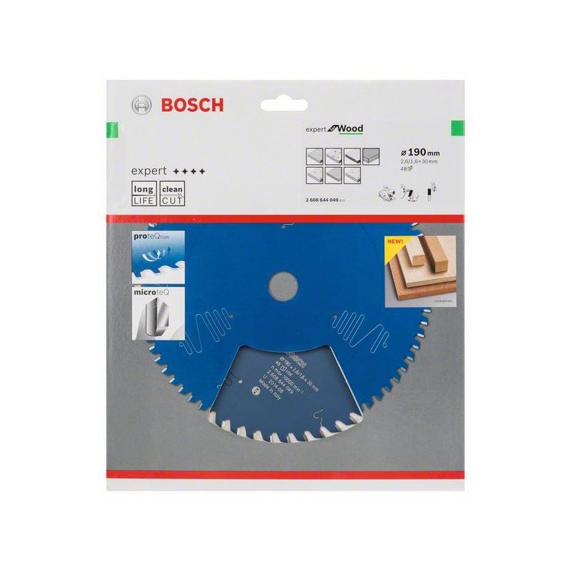 Bosch EXPERT Wood Kreissägeblatt, 190x2,6/1,6x30 mm, Z48 #2608644049