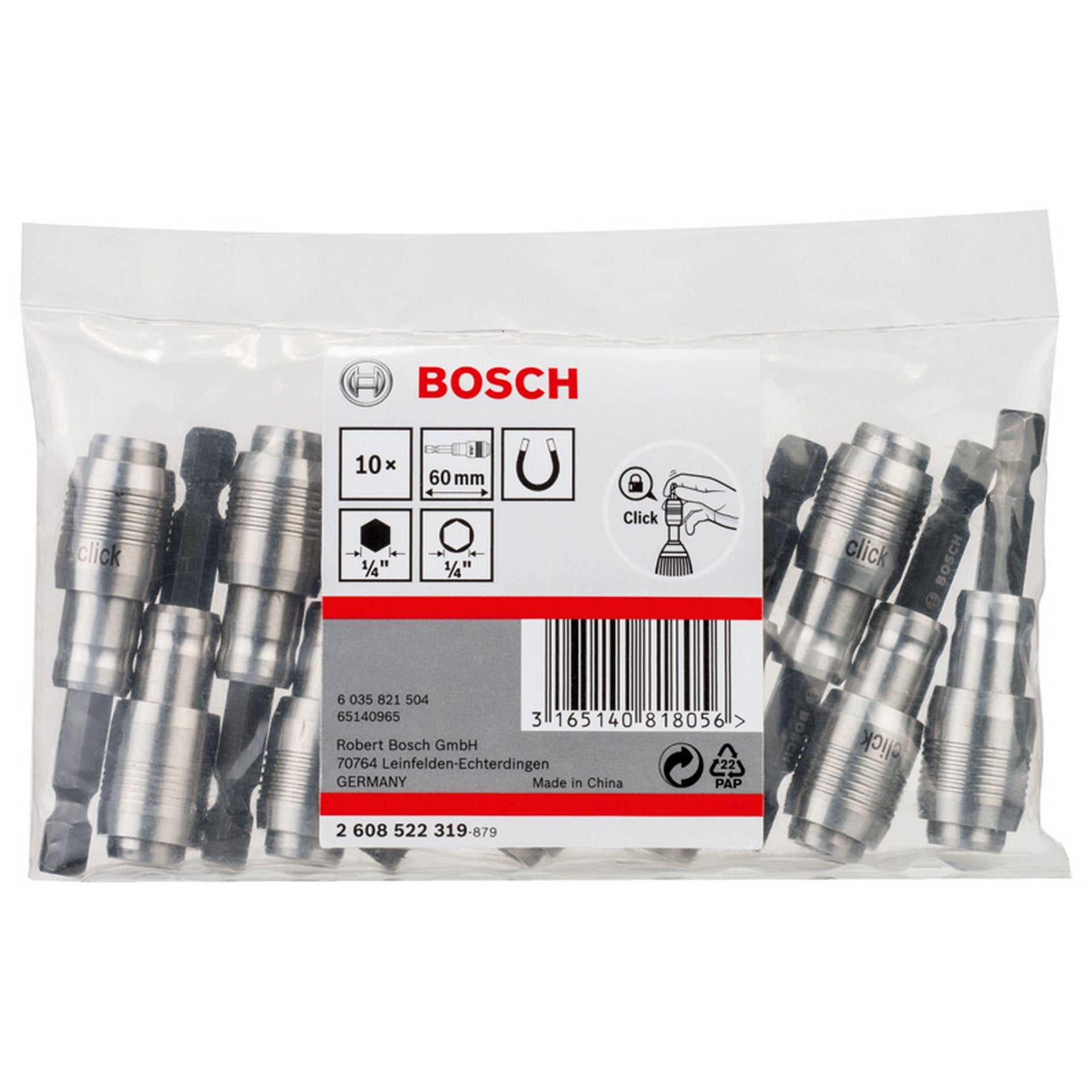 Bosch Universalhalter One-Click Funktion, Für Bohrmaschinen/Schrauber, 10 Stück #2608522319