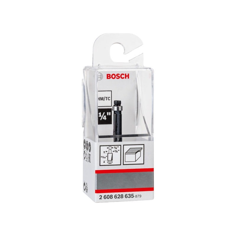 Bosch PRO Bündigfräser mit unterem Kugellager, D 1/4", L 21/32", S 1/4" #2608628635