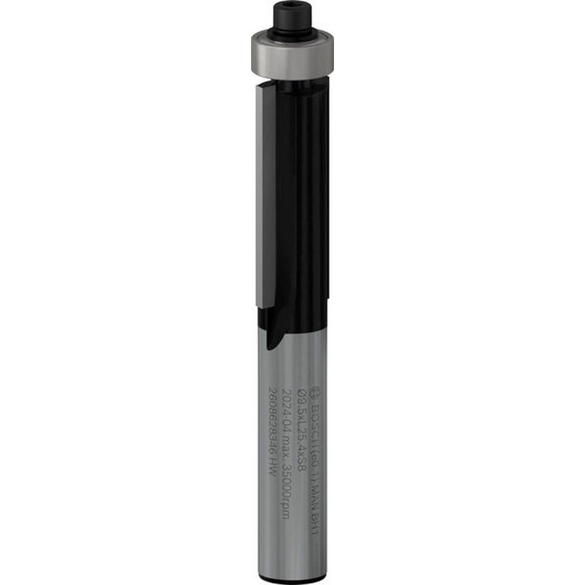 Bosch PRO Bündigfräser mit unterem Kugellager, D 9,5 mm, L 25,4 mm, S 8 mm #2608628346