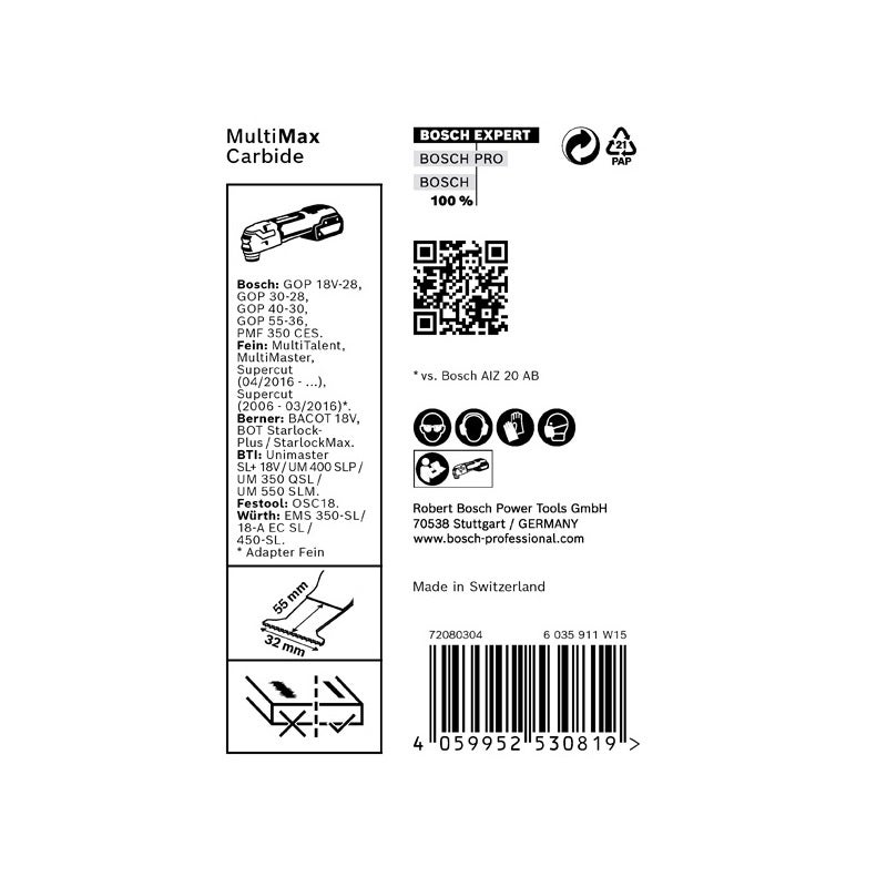 Bosch EXPERT MultiMax PAIZ 32 APIT Tauchsägeblatt, 32 mm, 10-tlg. #2608900029