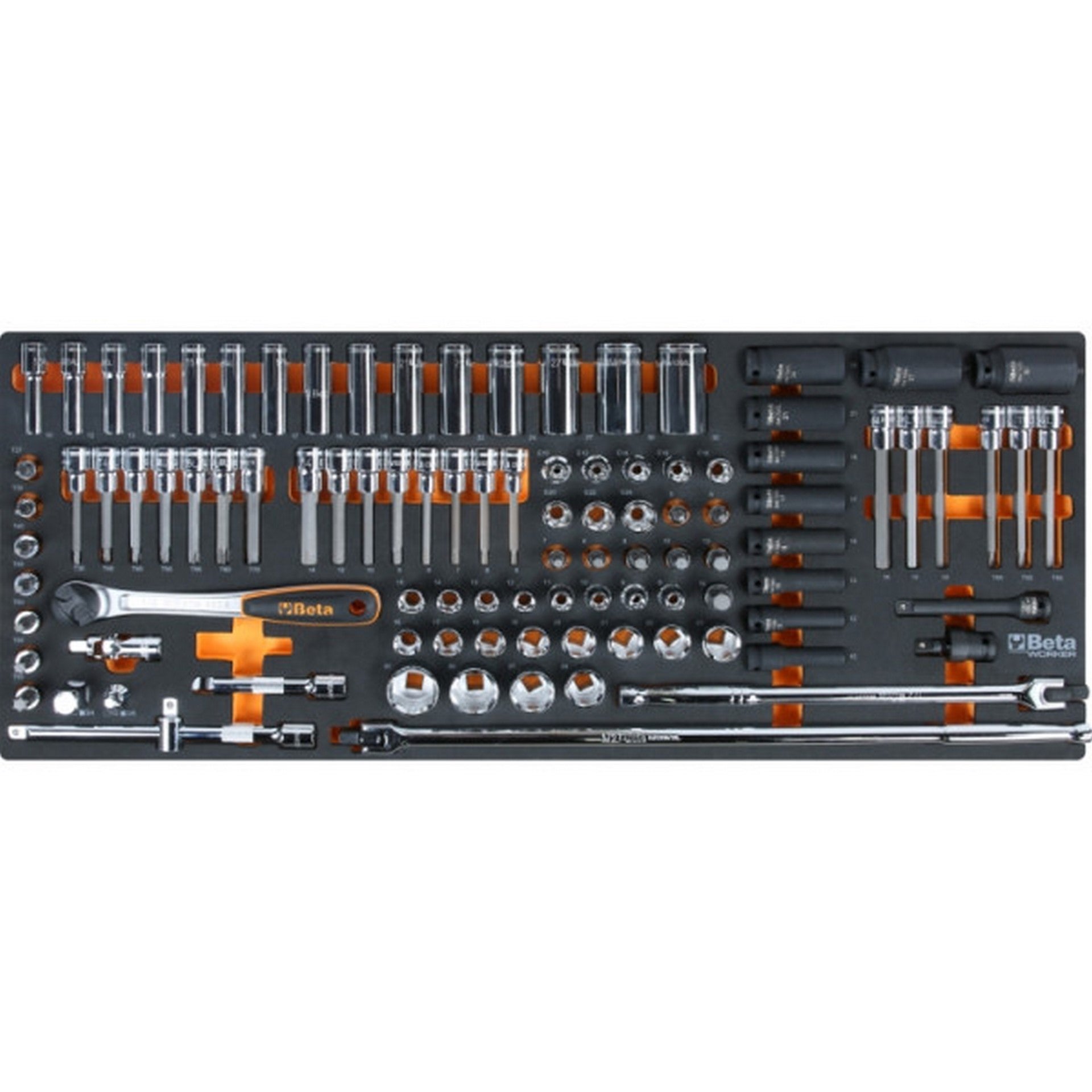 Beta Werkzeugwagen mit 8 Schubladen, lange Ausführung, 1061-teilig BW 2400 RSC24AXXL-O #024006381