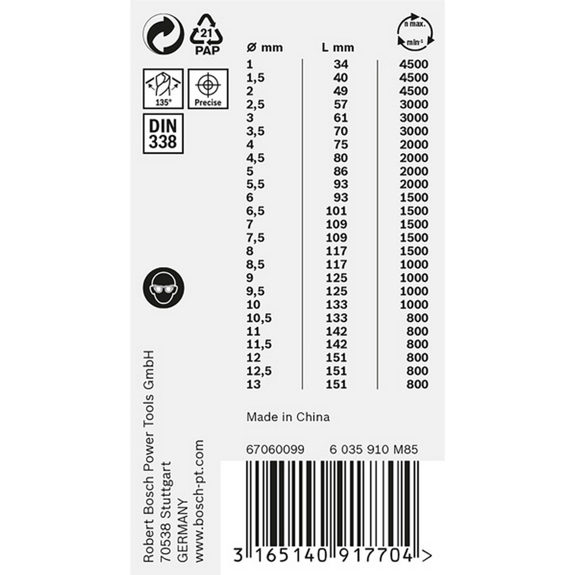Bosch HSS-Spiralbohrer-Set PointTeQ, 25-tlg., ProBox, 1-13 mm #2608577352