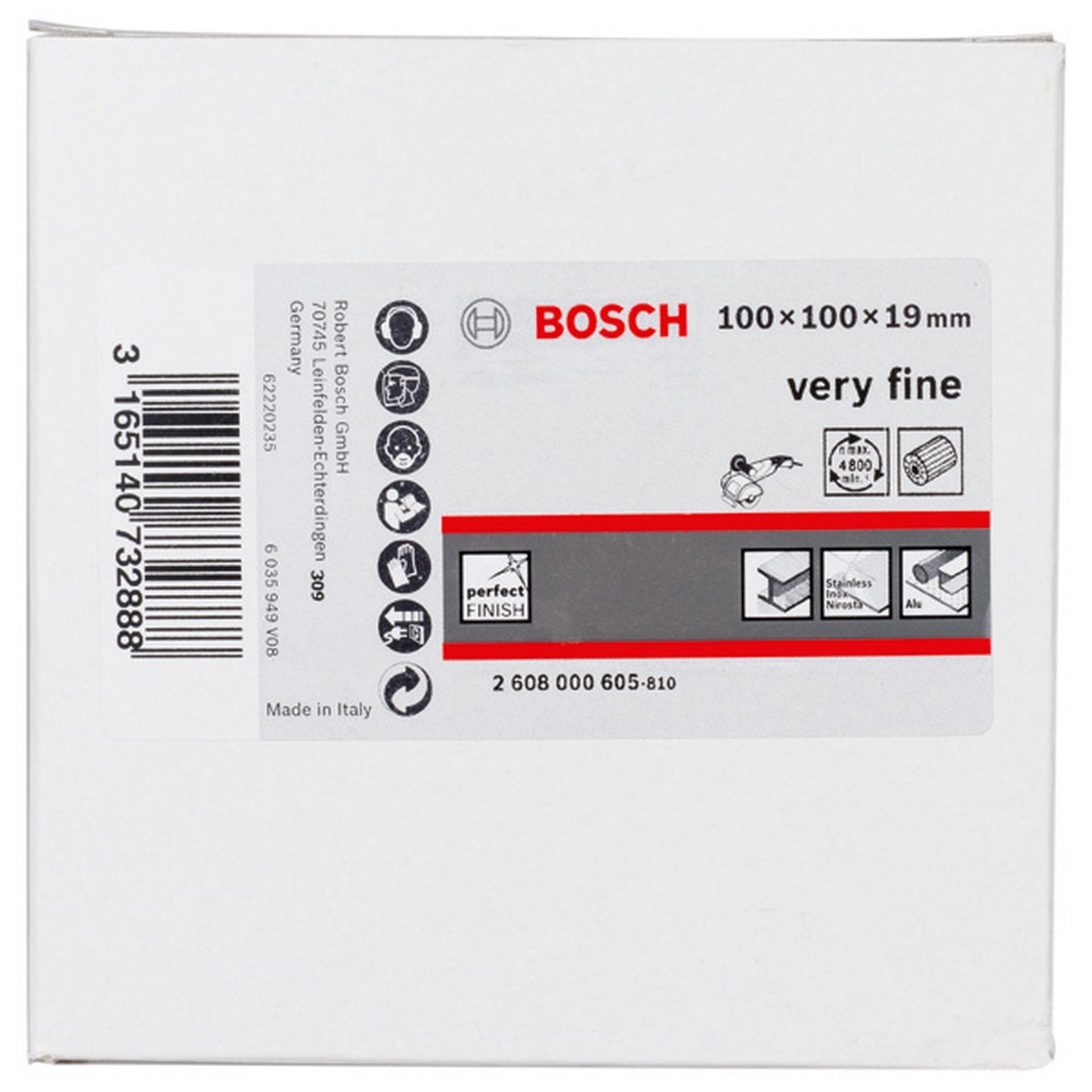 Bosch Lamellenschleifwalze mit Vlies, 19 mm, super fein, 100 mm #2608000605