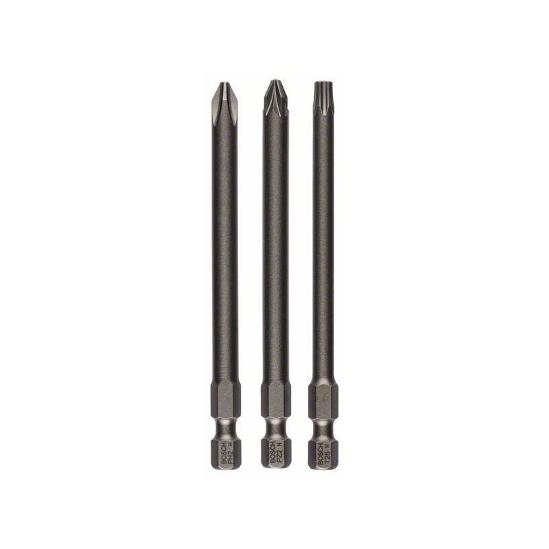 Bosch Schrauberbit-Set Extra-Hart, 3-teilig, PH2, PZ2, T25, 89 mm #2607001767