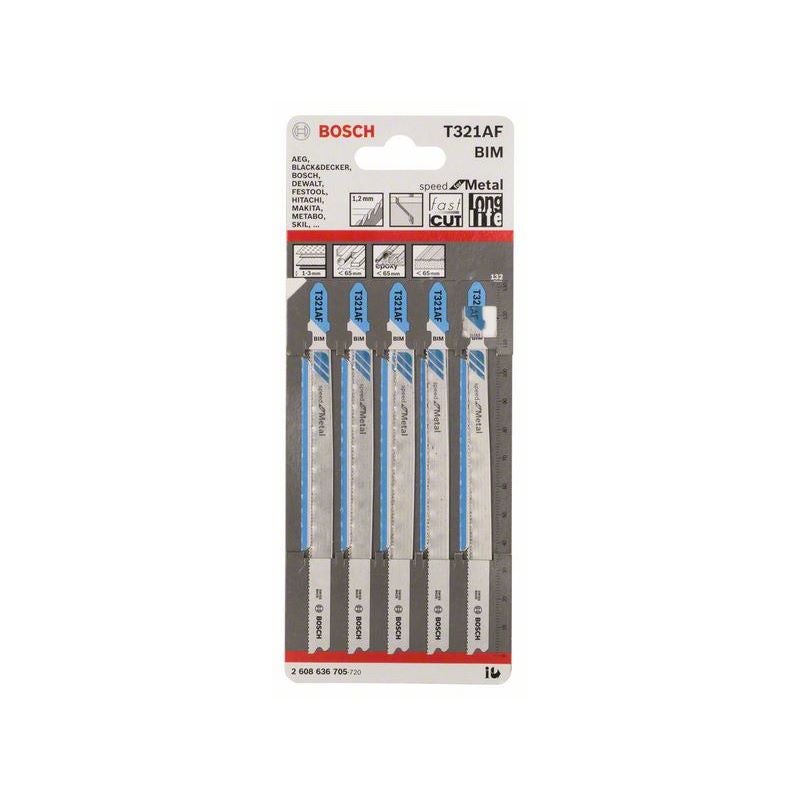 Bosch PRO Metal Pipes and Profiles T321AF Stichsägeblatt, 132 mm, 5-tlg. #2608636705