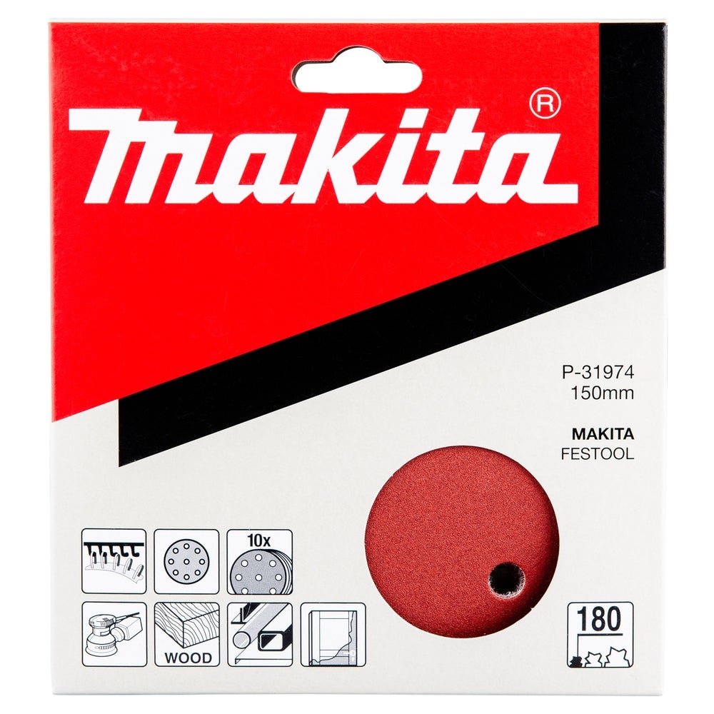 Makita Schleifpapier Ø 150 mm/K180/10 Stk. #P-31974