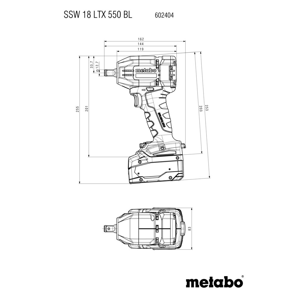 Metabo Akku-Schlagschrauber SSW 18 LTX 550 BL #602404840