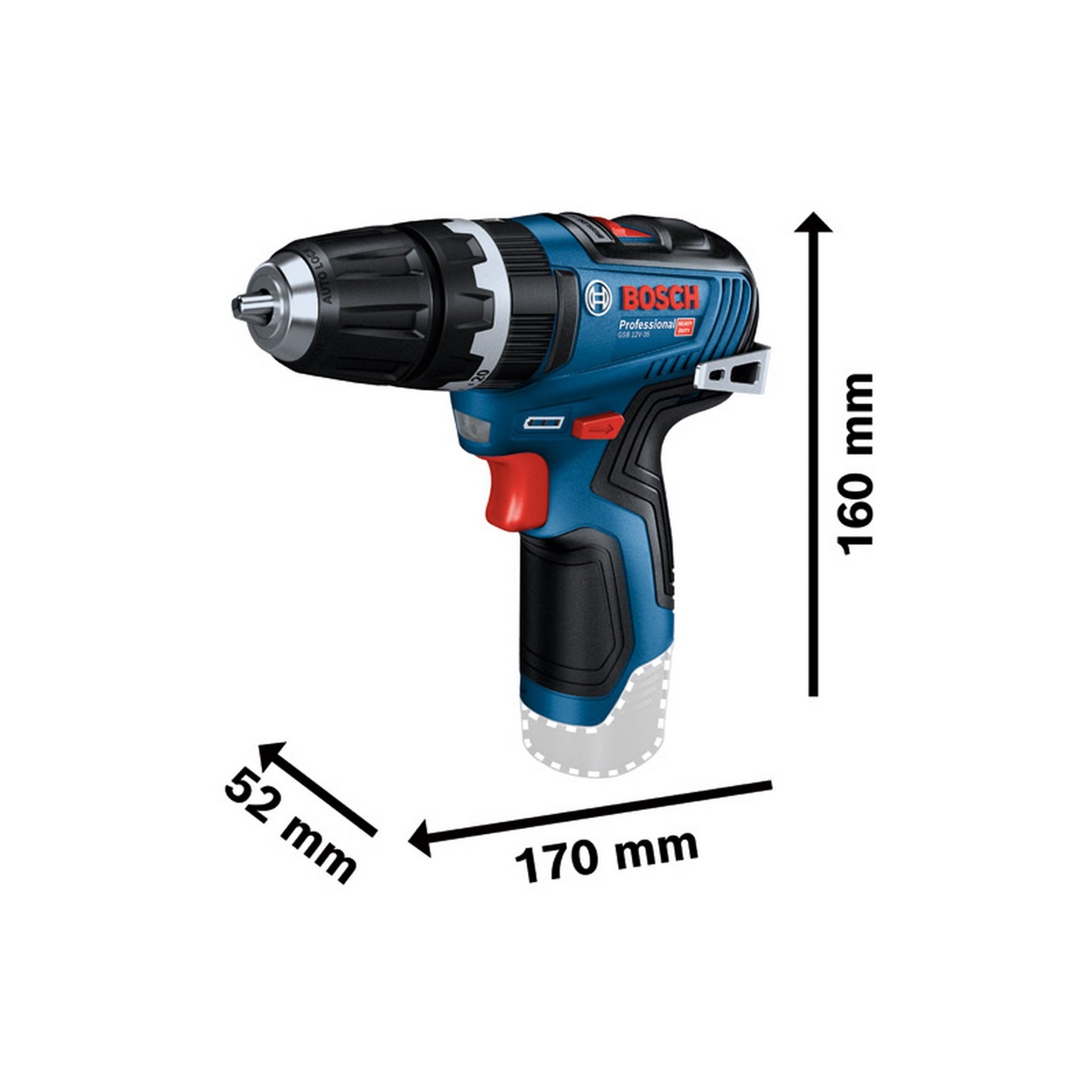 Bosch Akku-Schlagbohrschrauber GSB 12V-35, 2 x Akku GBA 12V 3.0Ah in L-BOXX #06019J9000