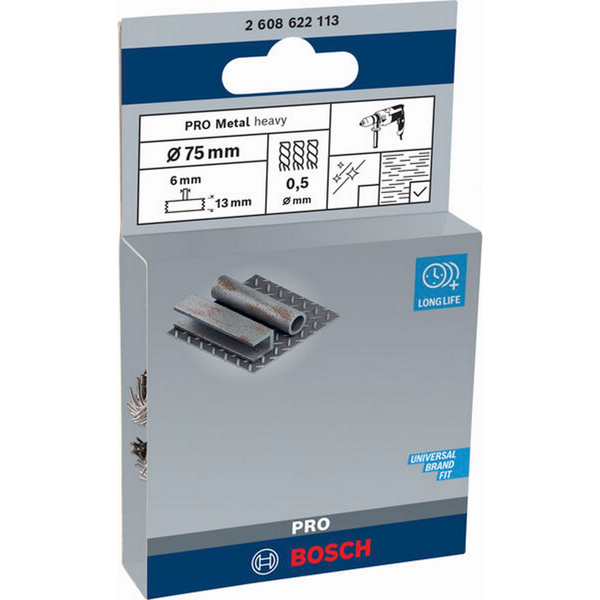 Bosch PRO Metal heavy Scheibenbürste, gerader Schaft, 75 x 0,5 mm #2608622113