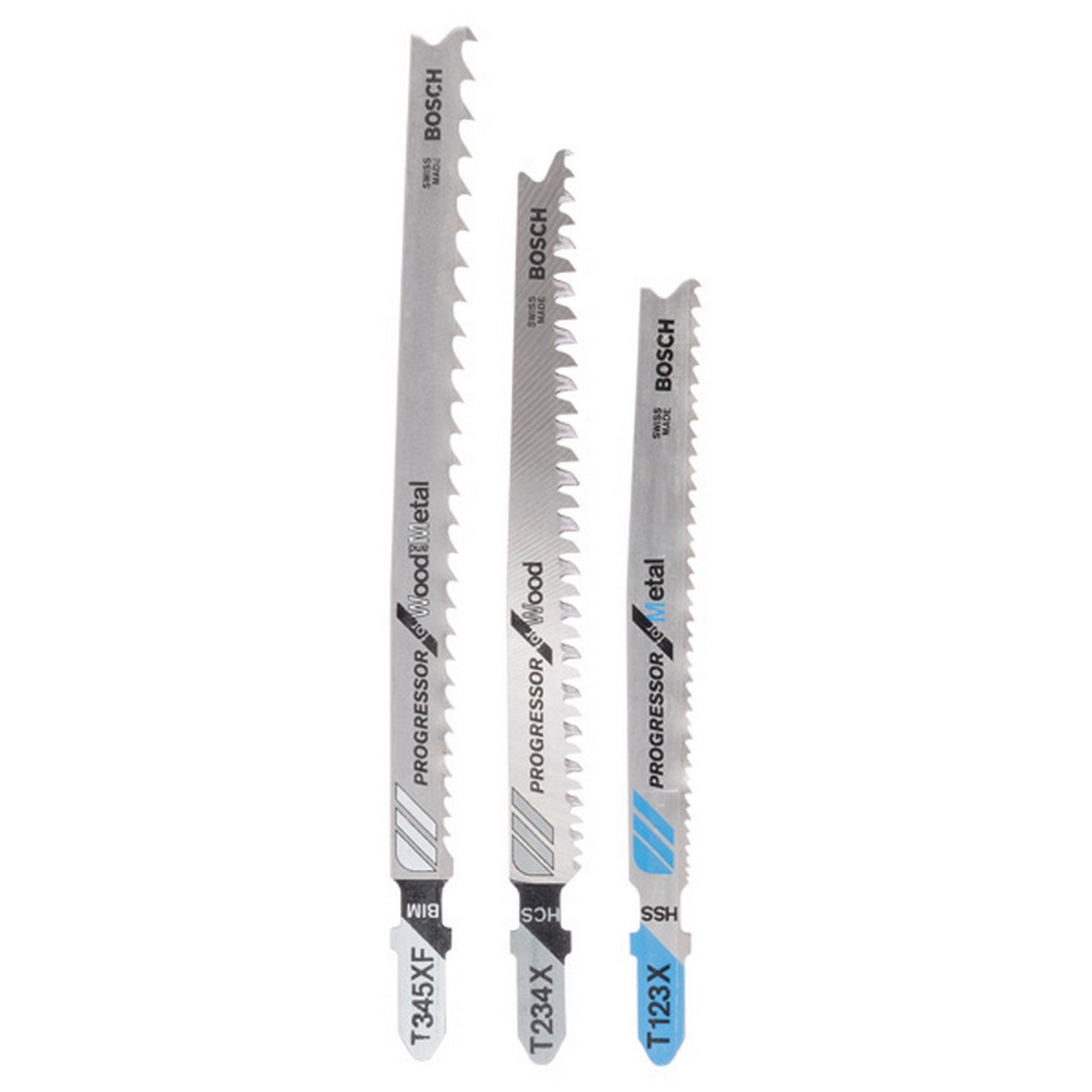 Bosch 3-tlg. Stichsägeblatt-Set, T-Schaft, Progressor for Wood and Metal #2607010515
