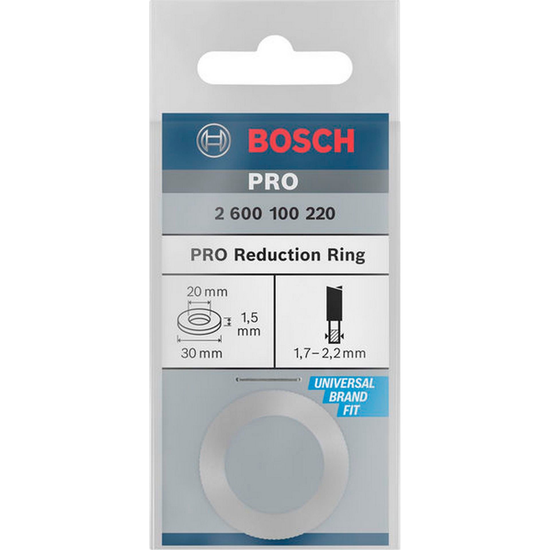 Bosch Reduzierring für PRO Kreissägeblatt, 30 x 1,5 x 20 mm #2600100220