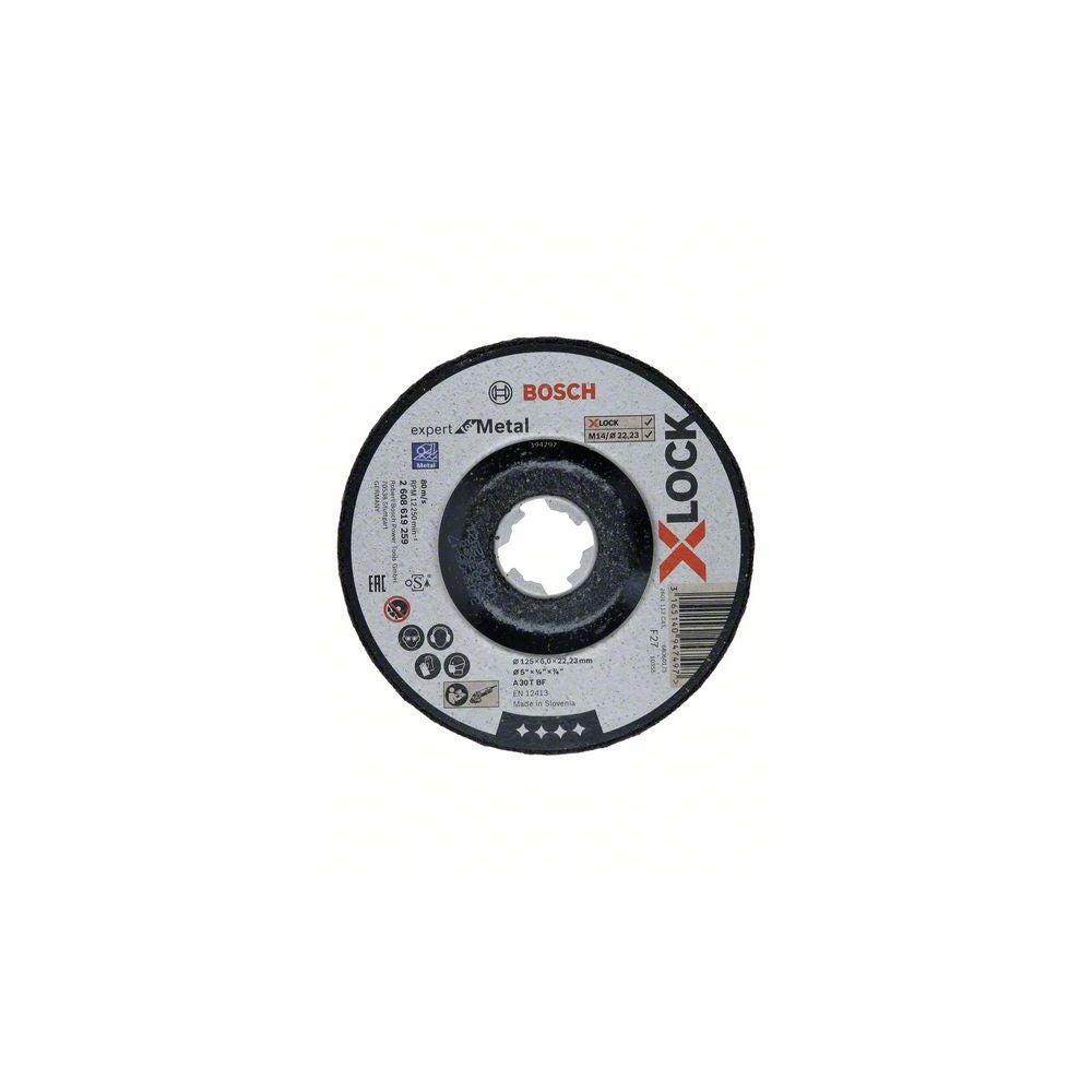 Bosch PRO Metal X-Lock Schleifscheibe, 125 x 6 x 22.23 mm, oSa #2608619259
