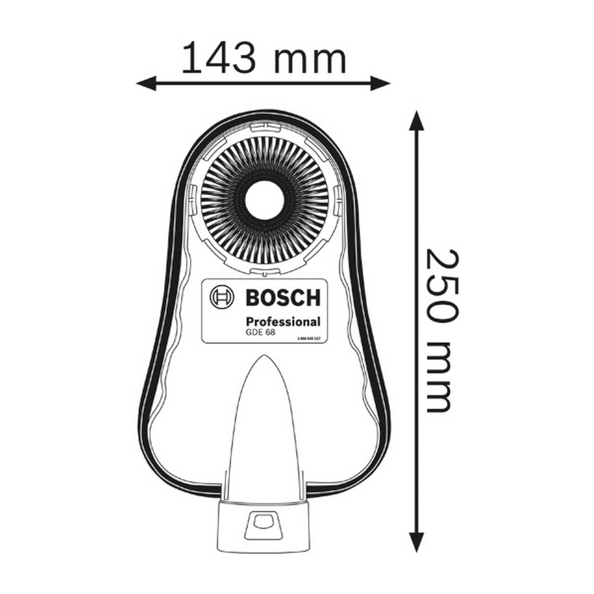 Bosch Absaugvorrichtung, Systemzubehör GDE 68 #1600A001G7
