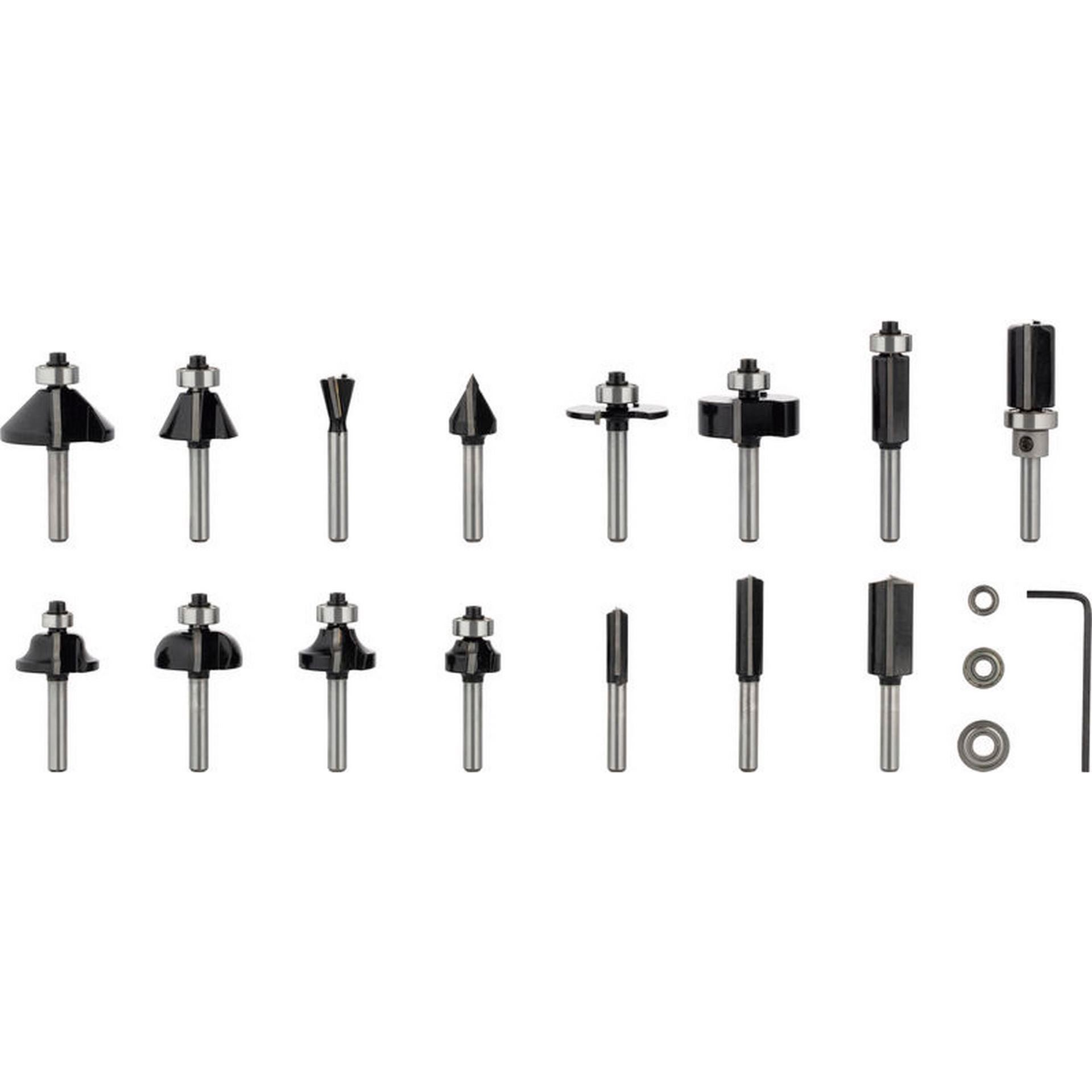 Bosch PRO Fräser-Set, gemischt, Schaft 6 mm, 15-tlg. #2607017471