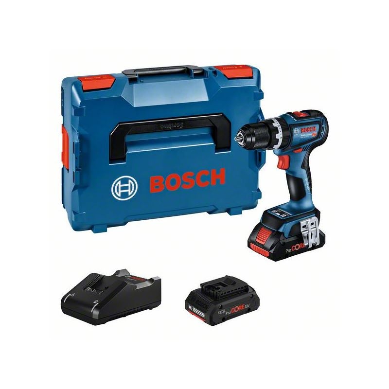 Bosch Akku-Schlagbohrschrauber GSB 18V-90 C, 2 Akku ProCORE18V 4.0Ah, Ladg. und L-BOXX #06019K6105