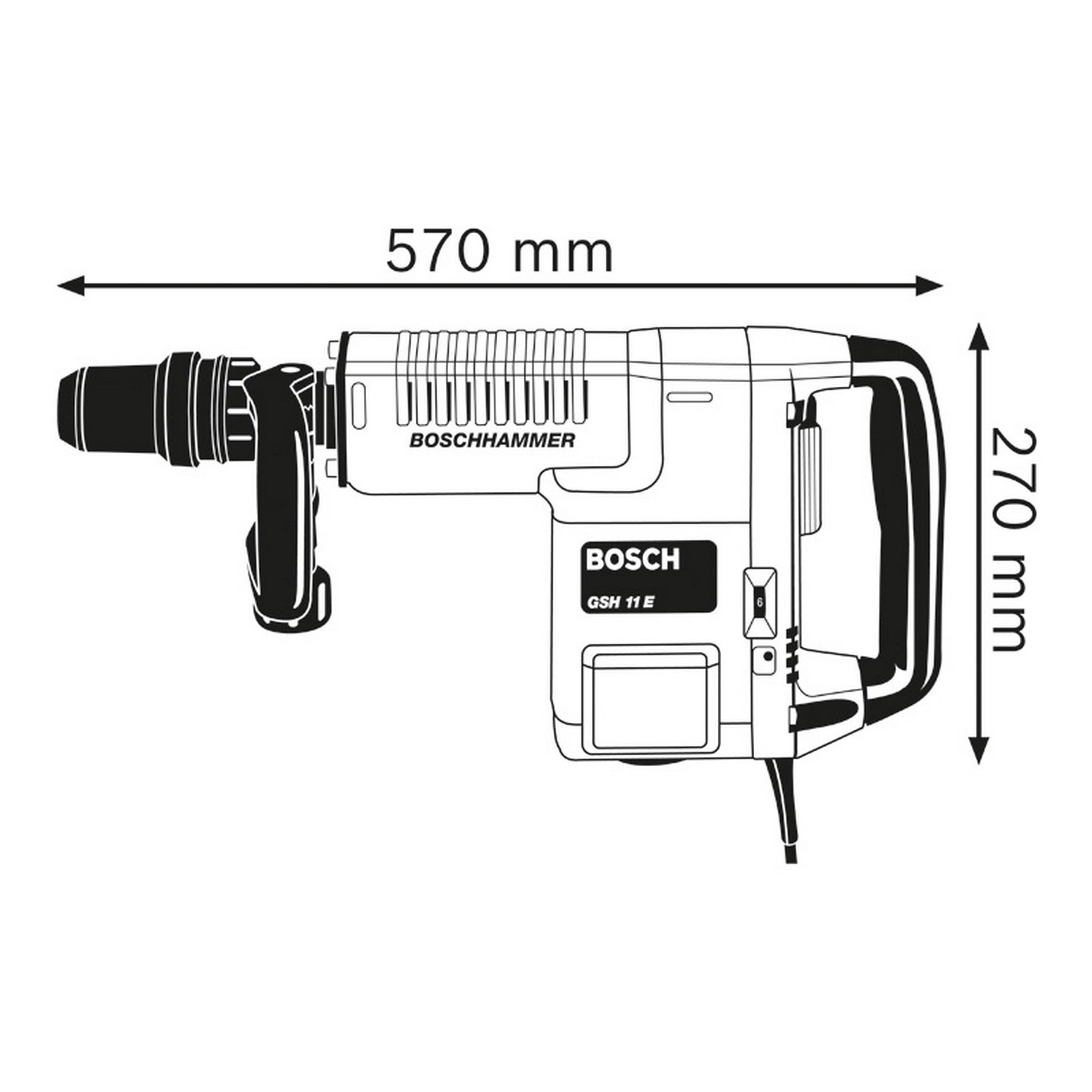 Bosch Schlaghammer mit SDS max GSH 11 E im Handwerkerkoffer #0611316703