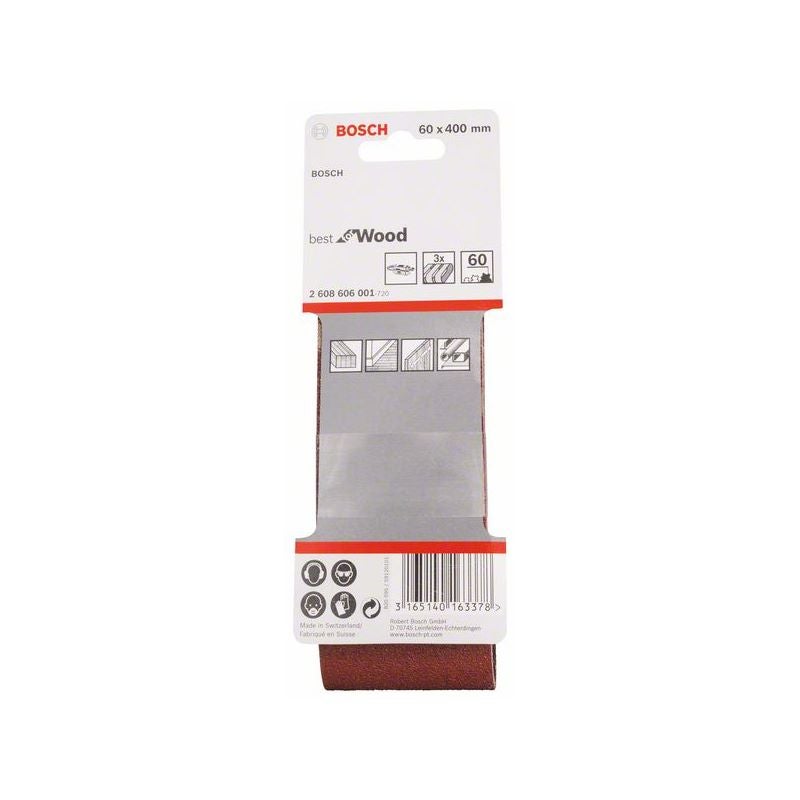 Bosch PRO X440 Schleifband, 60 x 400 mm, 60, 3-tlg. #2608606001