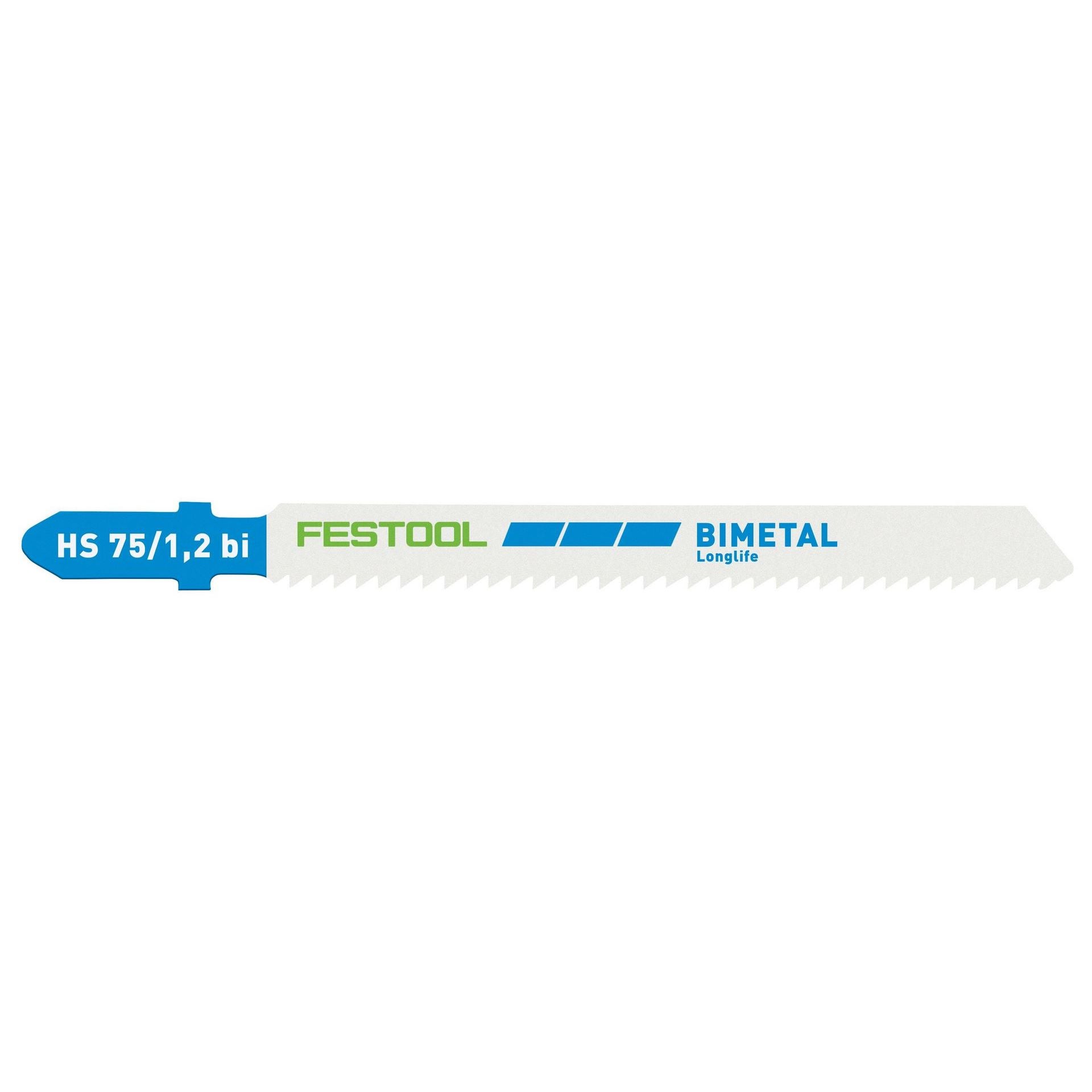 Festool Stichsägeblatt METAL STEEL/STAINLESS STEEL HS 75/1,2 BI/5 #204270