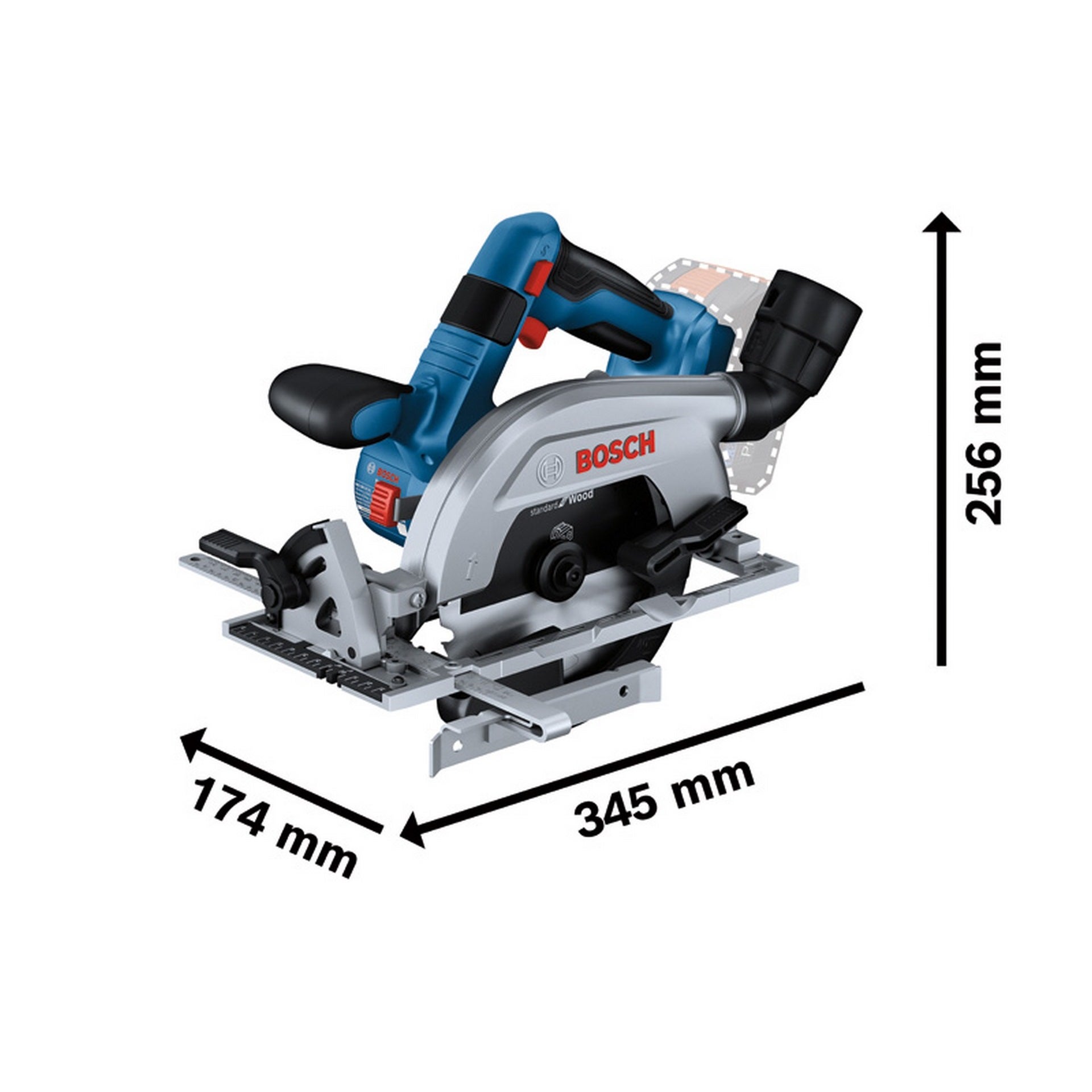 Bosch Akku-Kreissäge GKS 18V-57-2 L, 2 x Akku ProCORE18V 5.5Ah in L-BOXX #06016C1102