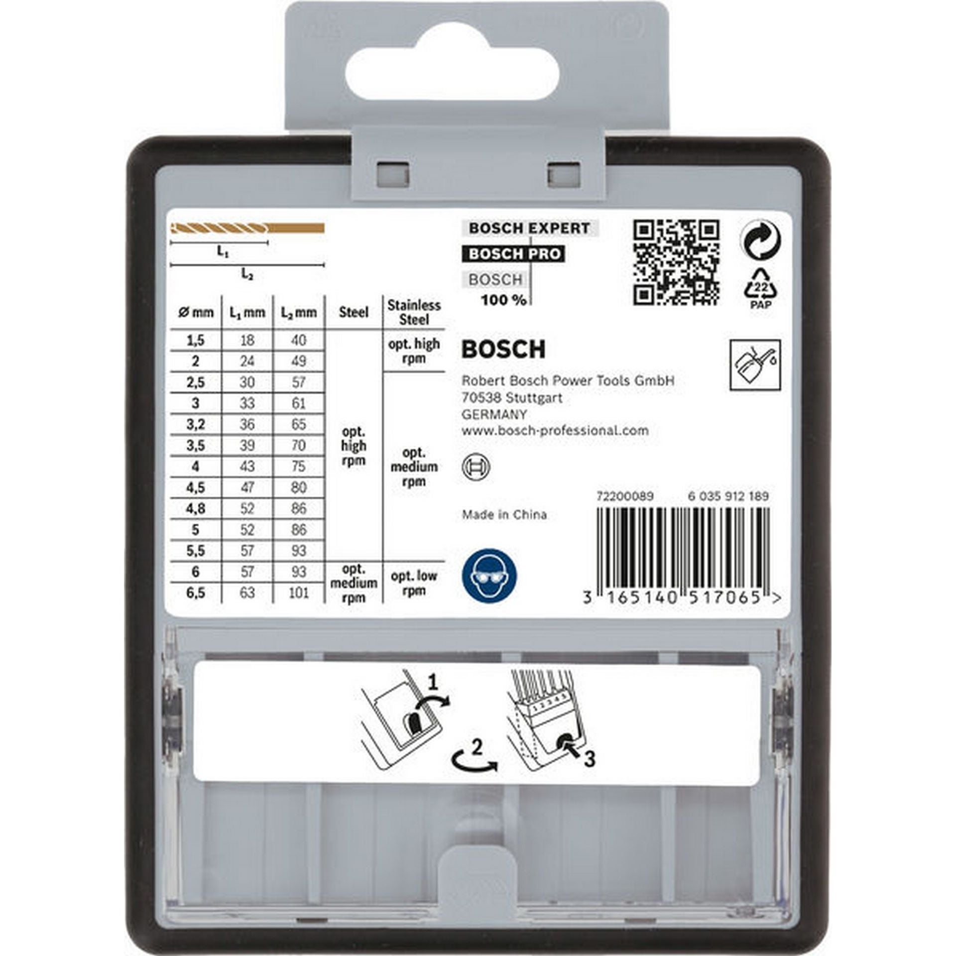 Bosch PRO Stainless Steel HSS-Co Spiralbohrer-Set, 13-tlg. #2607019926