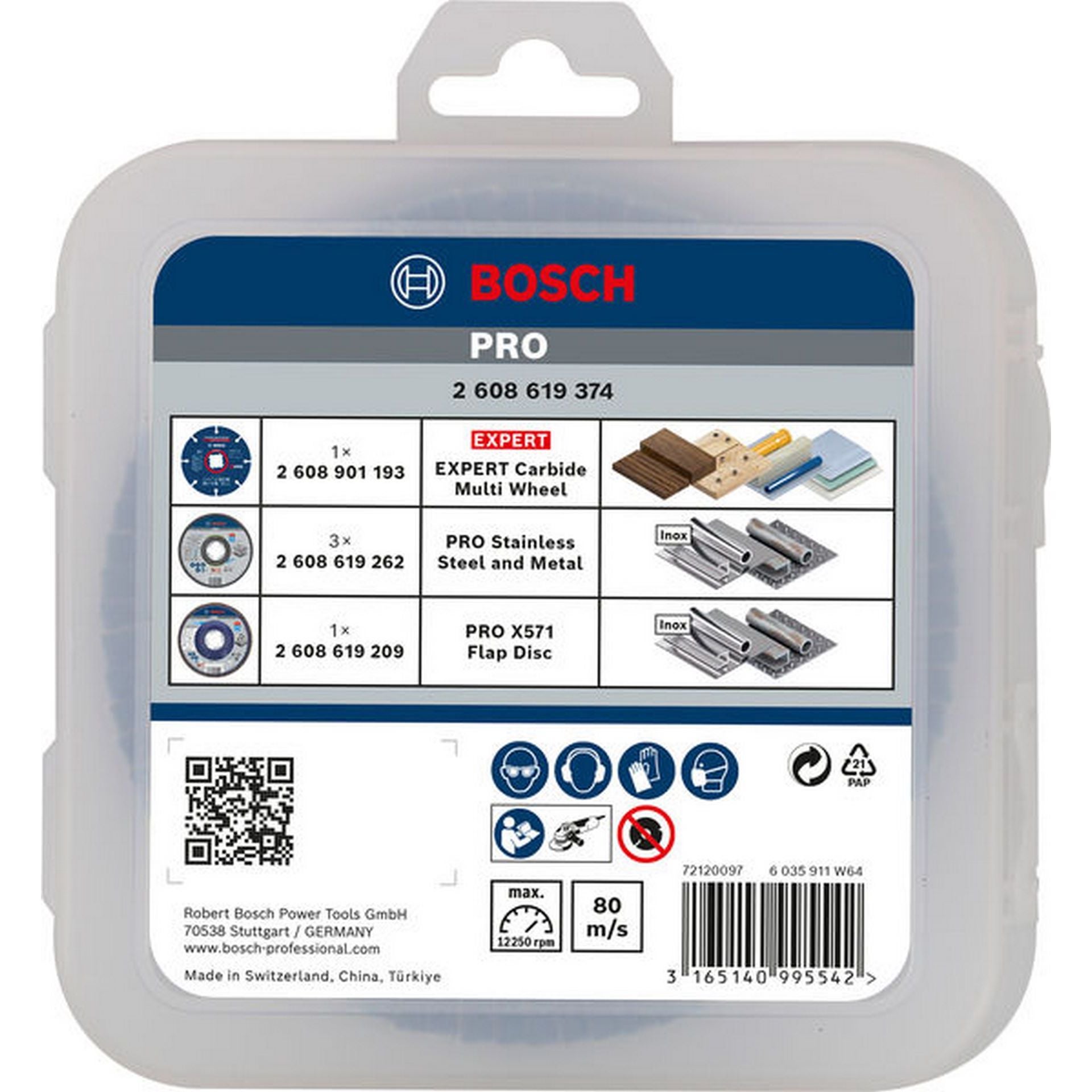 Bosch PRO Cutting and Grinding Set für X-Lock, 125 x 1 x 22,23 mm, 5-tlg. #2608619374