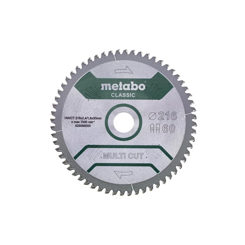 Metabo MultiCutClassic 216x30 60FZ/TZ 5°neg / B