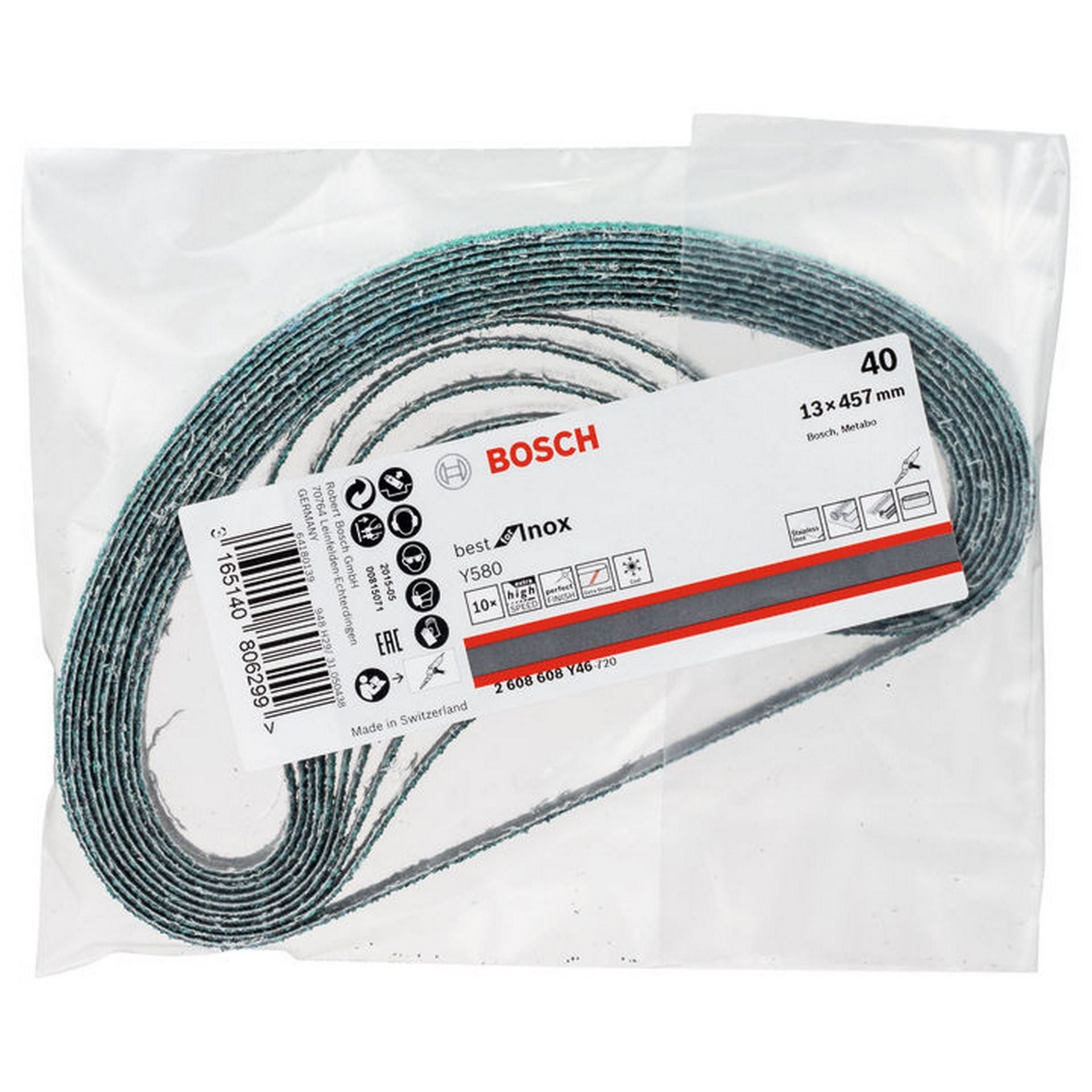 Bosch PRO Y580 Schleifband, 13 x 457 mm, 40, 10-tlg. #2608608Y46