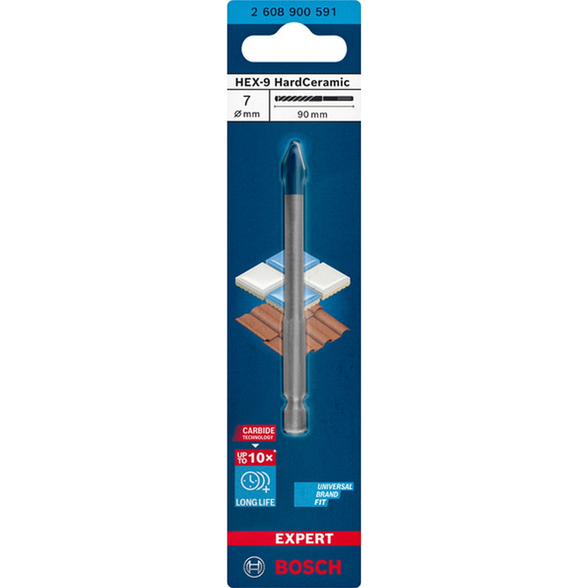 Bosch EXPERT HEX-9 Hard Ceramic Bohrer, 7x90 mm #2608900591