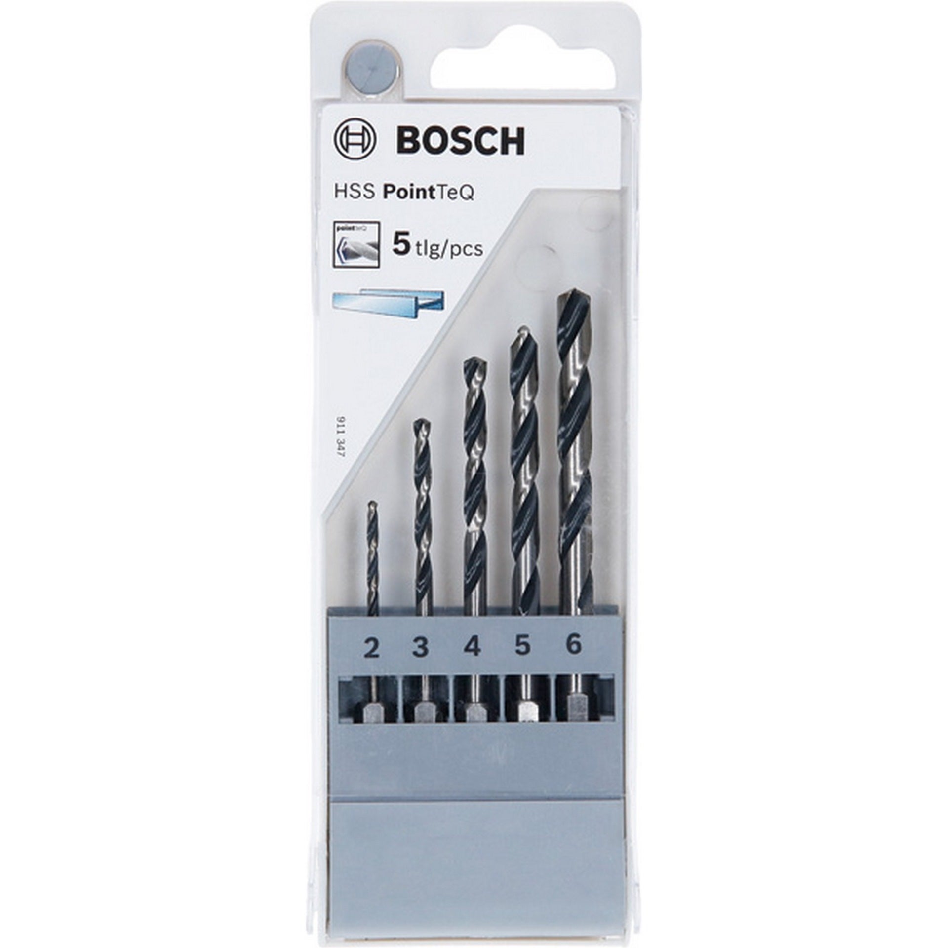 Bosch HSS PointTeQ Sechskantbohrer-Set, 5-tlg., 2-6 mm #2607002824