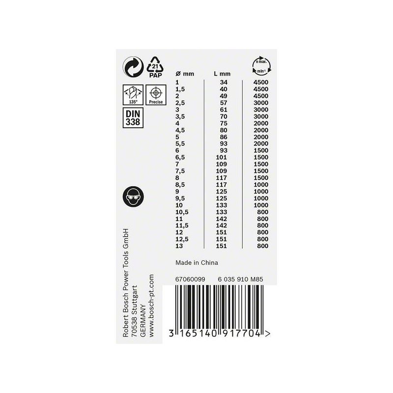 Bosch HSS-Spiralbohrer-Set PointTeQ, 25-tlg., ProBox, 1-13 mm #2608577352