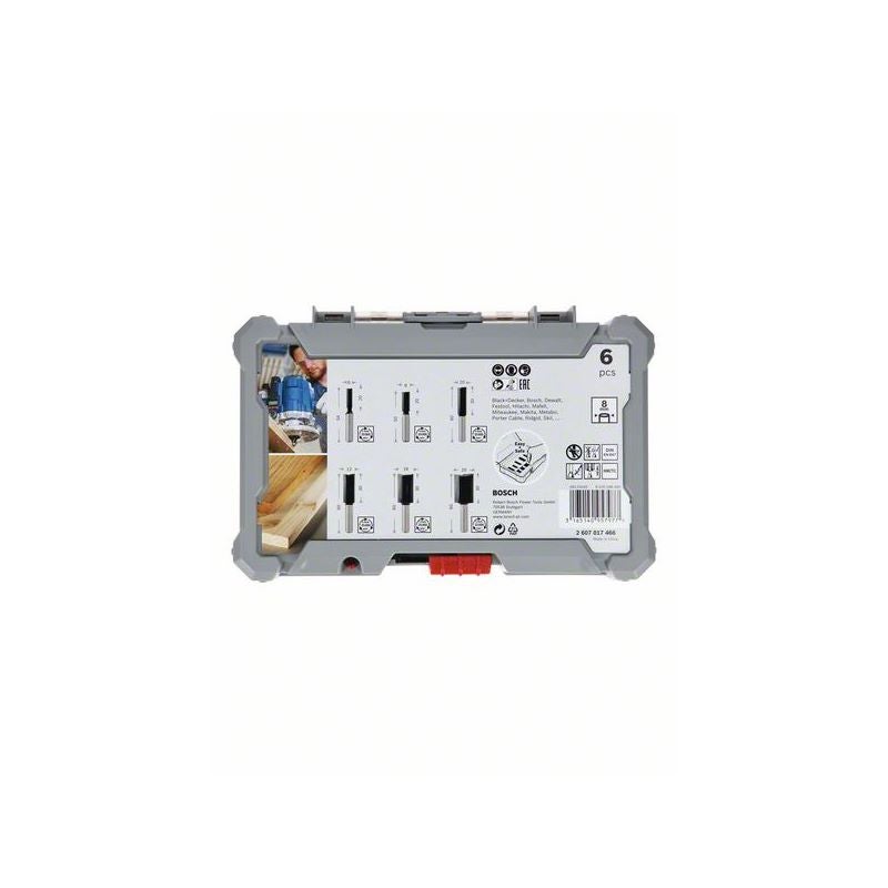 Bosch PRO Nutfräser-Set, Schaft 8 mm, 6-tlg #2607017466