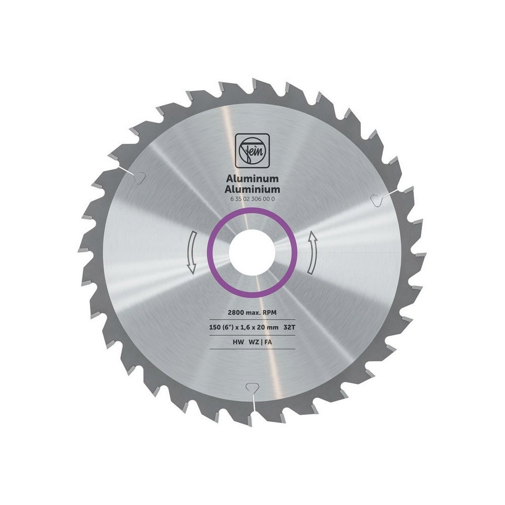 Fein Handkreissägeblatt für Aluminium und weitere Nichteisenmetalle für AHKS 18-57 #63502306000