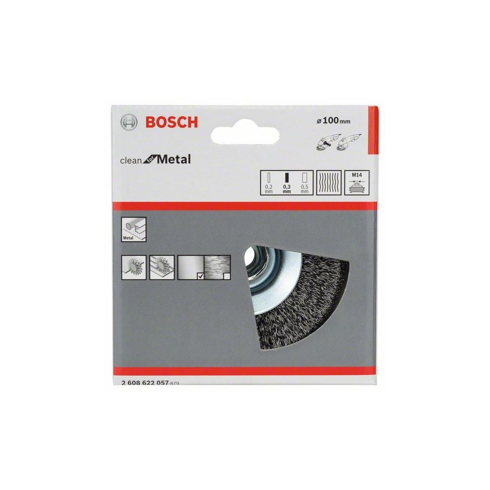 Bosch PRO Metal clean Kegelbürste, 100 x 0,3 mm, Gewinde #2608622057