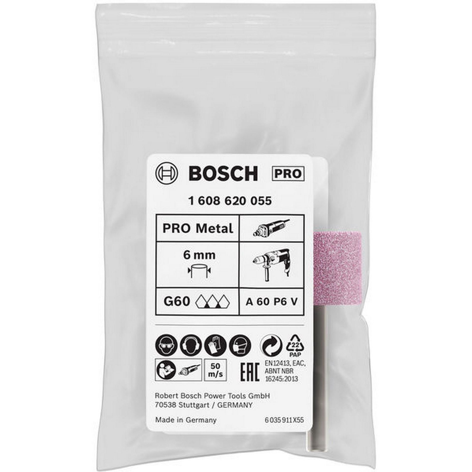 Bosch PRO Steel Schleifstiftset, 25 x 20 mm, G60, zylindrisch #1608620055