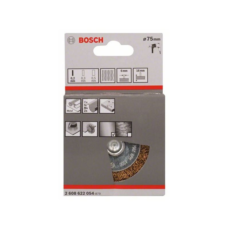 Bosch PRO Multi Material clean Scheibenbürste, gerader Schaft, 75 x 0,2 mm #2608622054