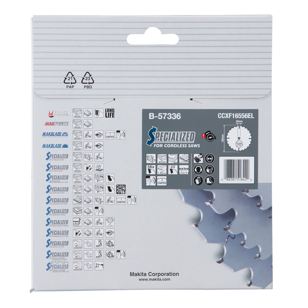Makita Kreisägeblatt, SPECIALIZED EFFICUT #B-57336