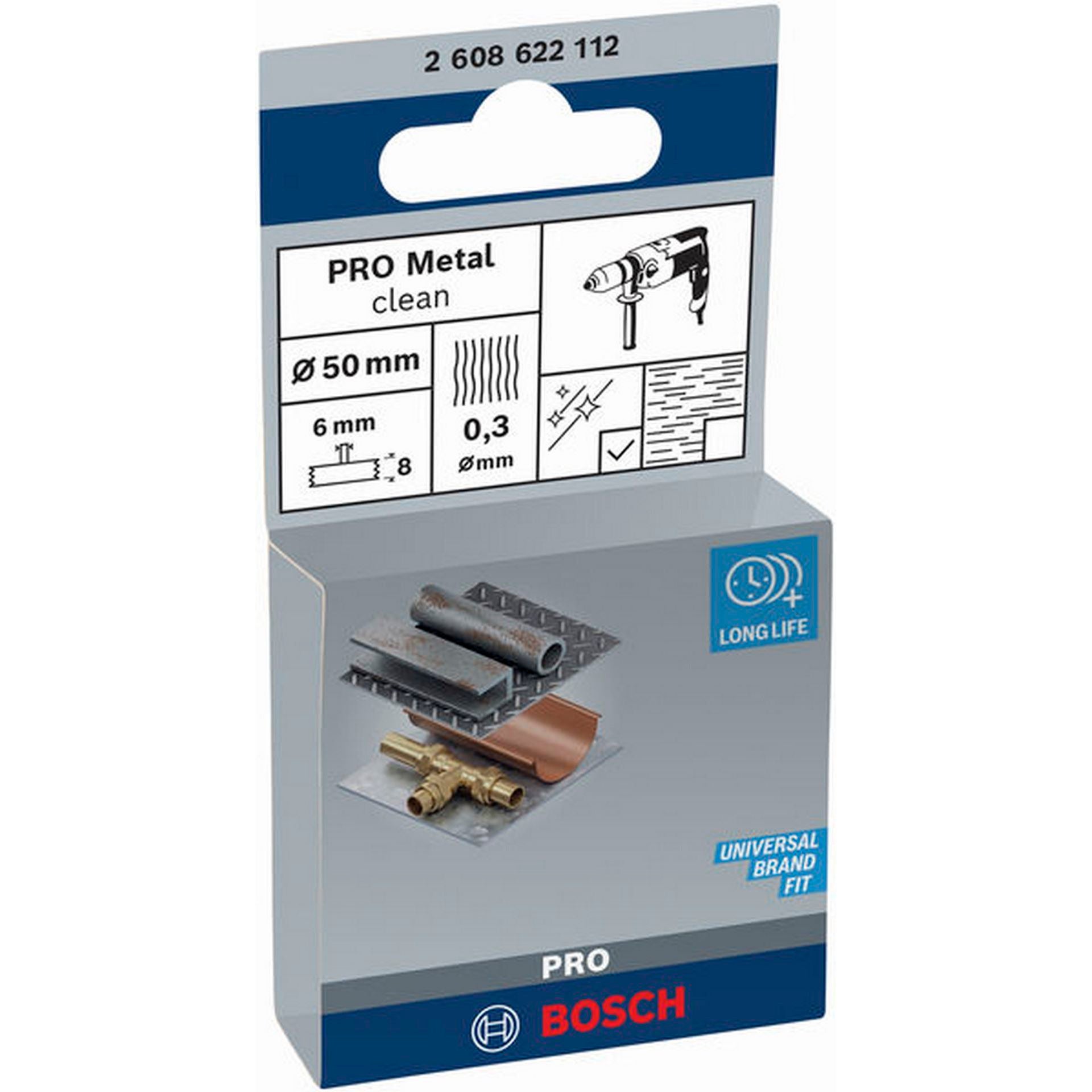 Bosch PRO Metal clean Scheibenbürste, gerader Schaft, 50 x 0,3 mm #2608622112