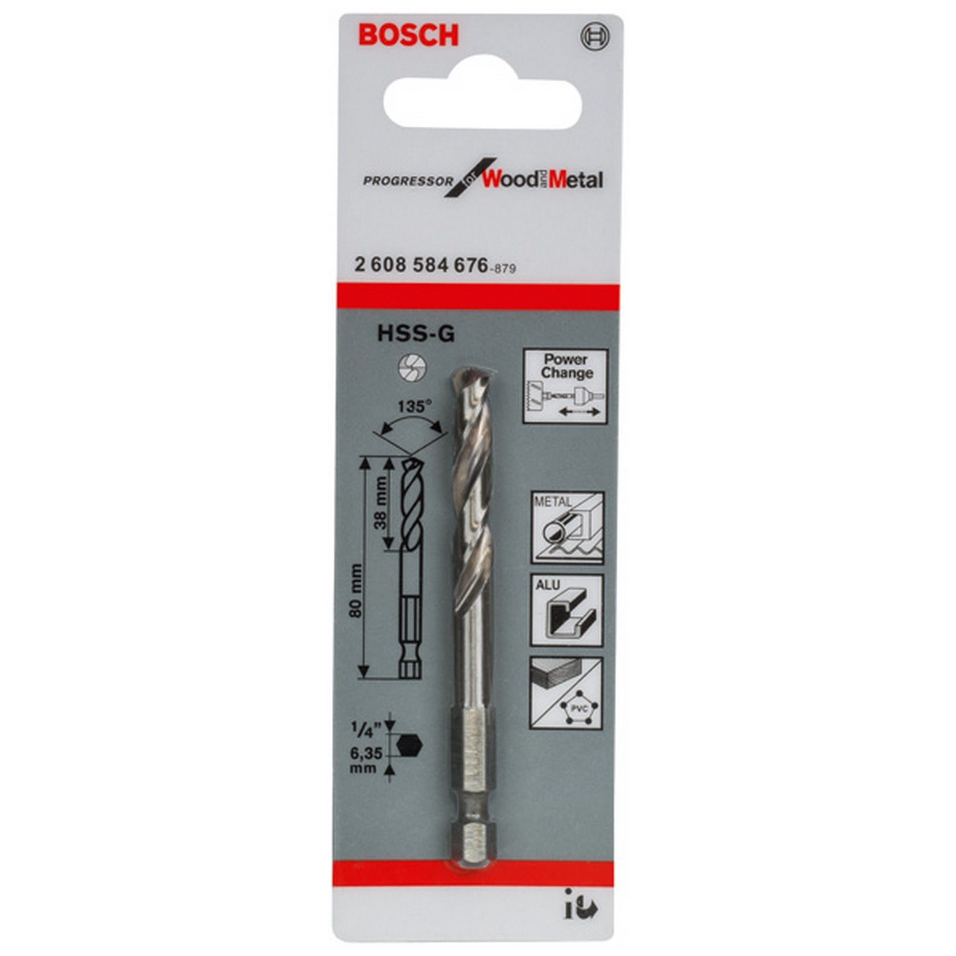 Bosch Zentrierbohrer HSS-G, 80 mm #2608584676