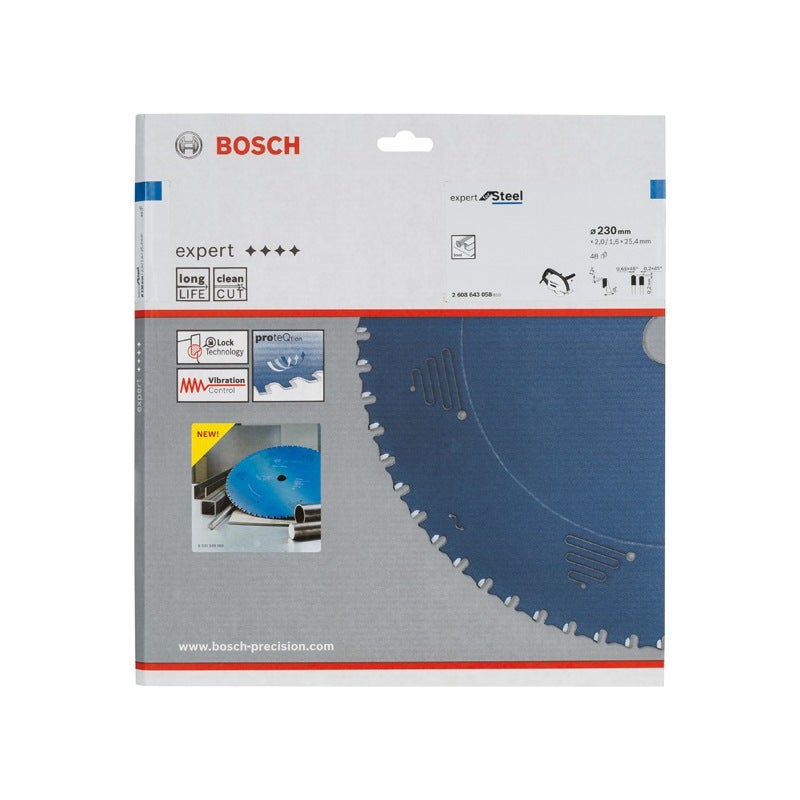 Bosch EXPERT Steel Kreissägeblatt, 230x2/1,6x25,4 mm, Z48 #2608643058