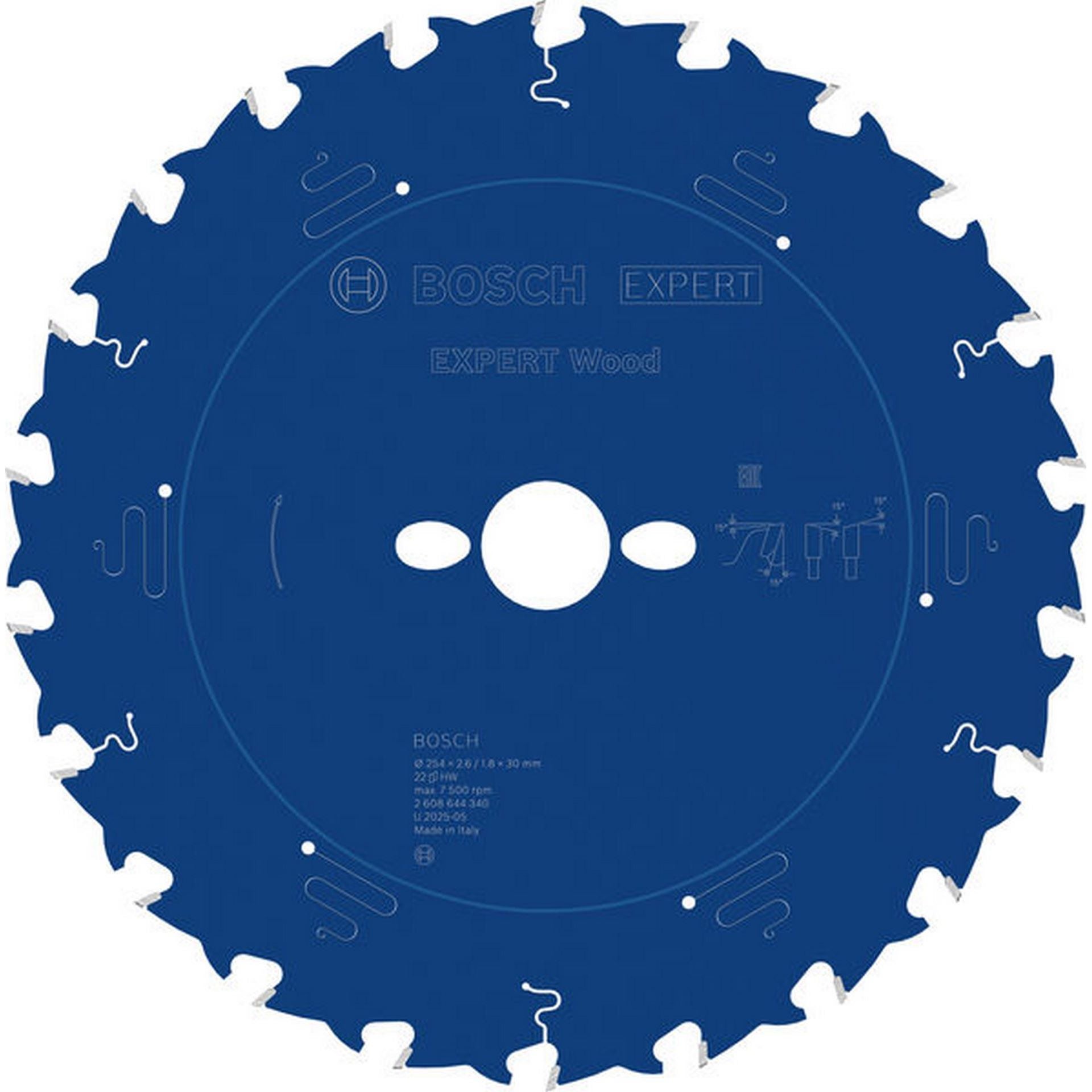 Bosch EXPERT Wood Kreissägeblatt, 254x2,6/1,8x30 mm, Z22 #2608644340