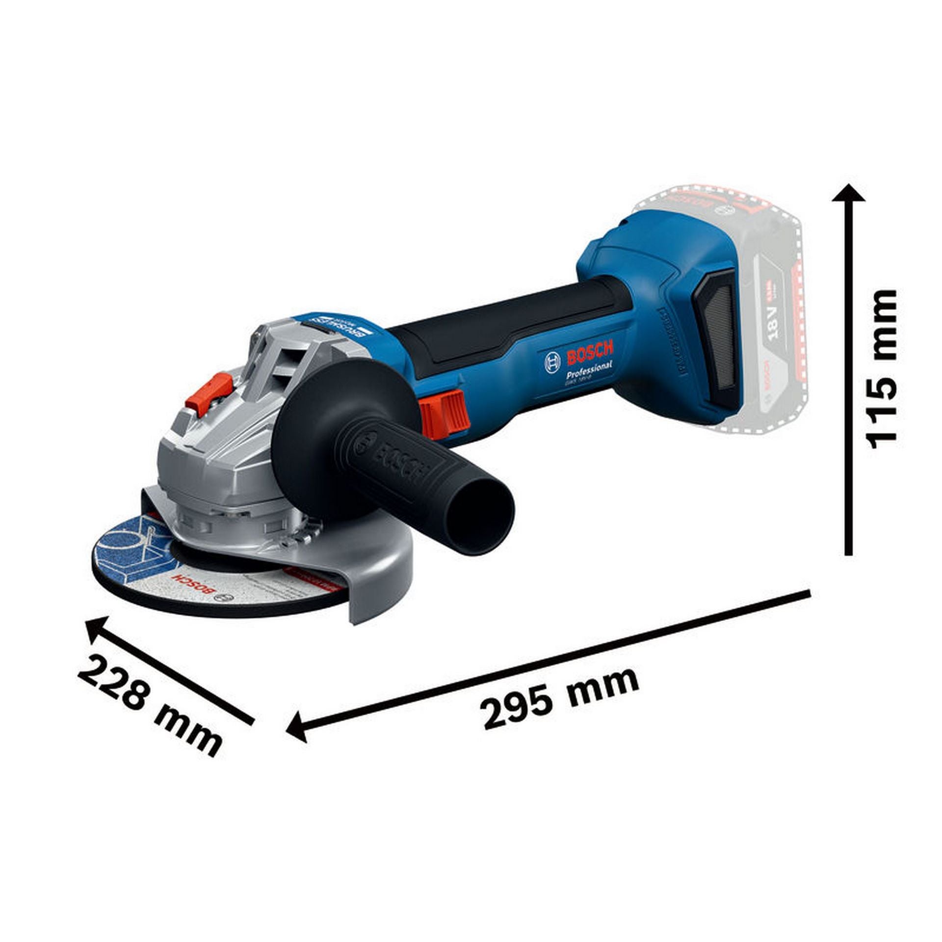 Bosch Akku-Winkelschleifer GWS 18V-8 #06019N9000