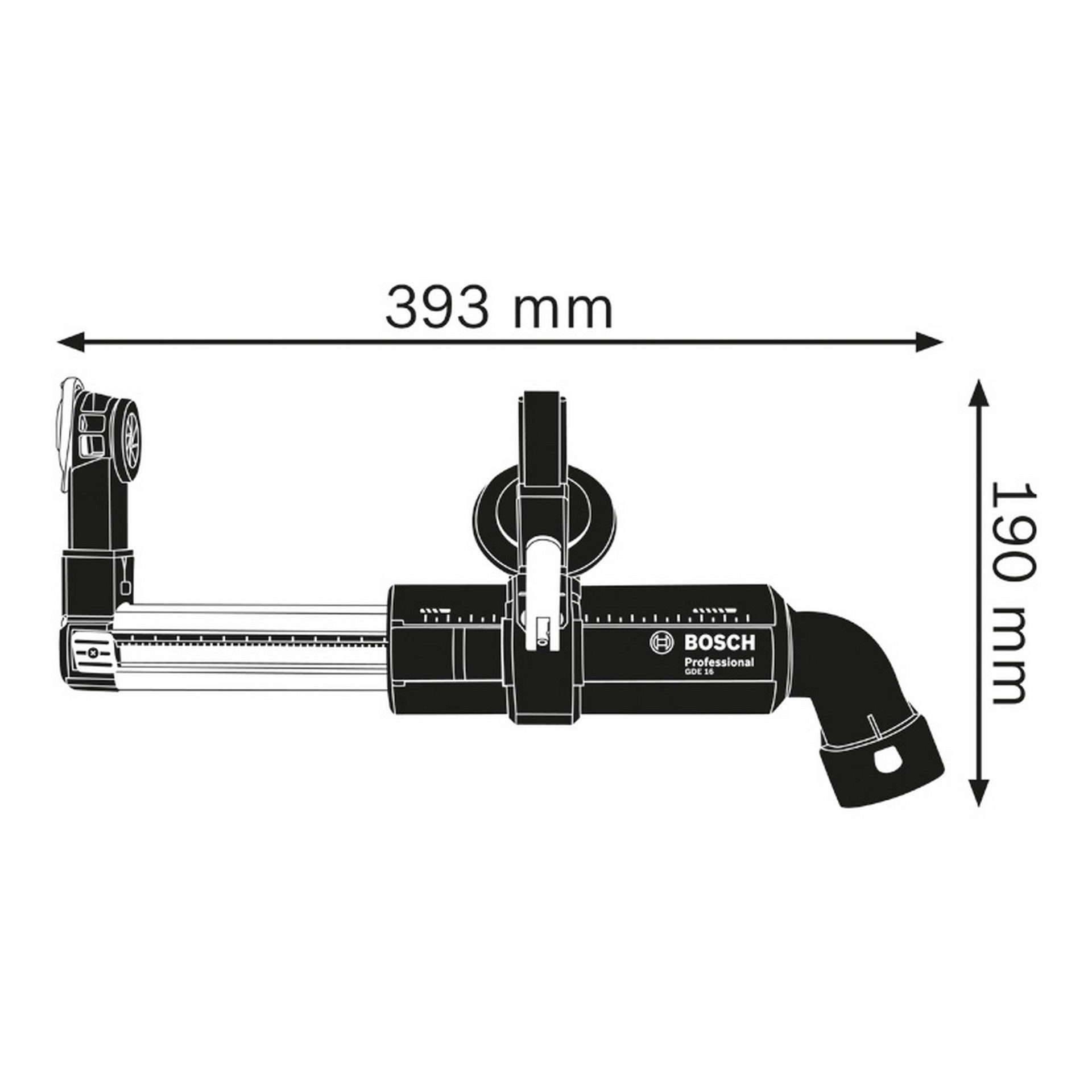 Bosch Absaugvorrichtung, Systemzubehör GDE 16 Plus #1600A0015Z