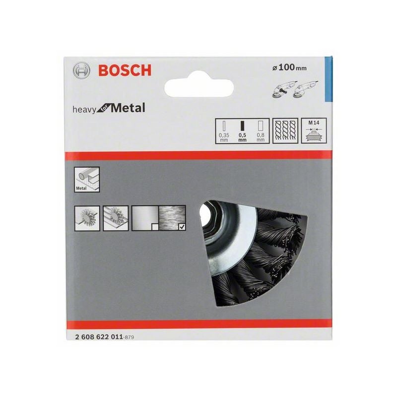 Bosch PRO Metal heavy Kegelbürste, 100 x 0,5 mm, Gewinde #2608622011