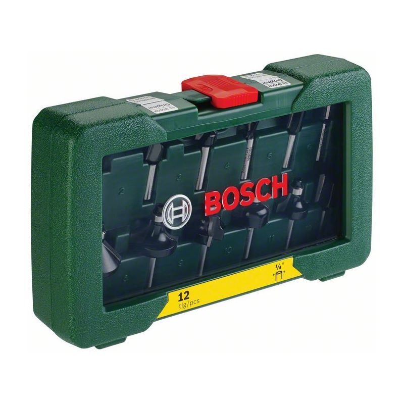 Bosch 12-teiliges HM-Fräser-Set (1/4" Schaft) #2607019465