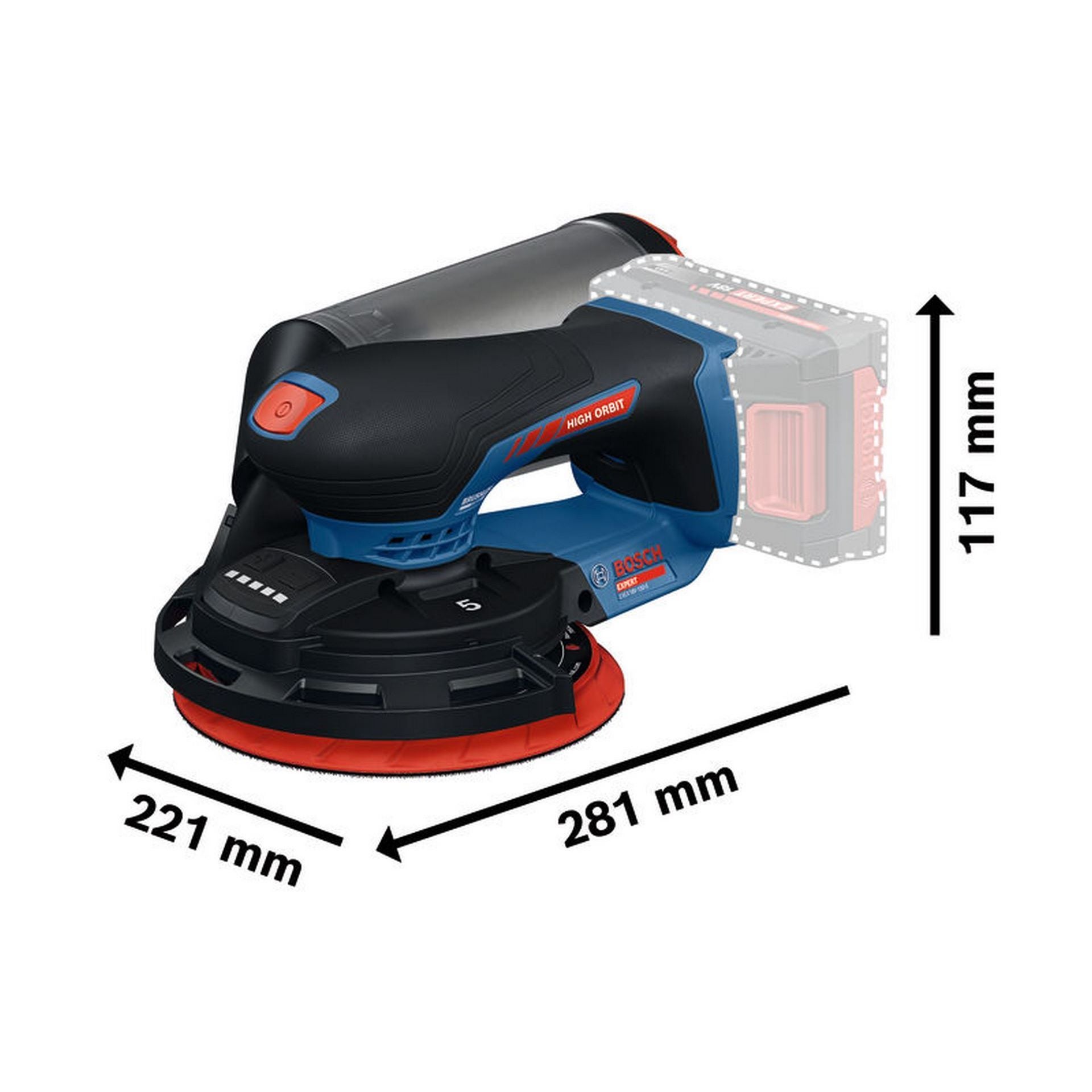 Bosch Akku-Exzenterschleifer EXEX18V-150-5 #0601372901