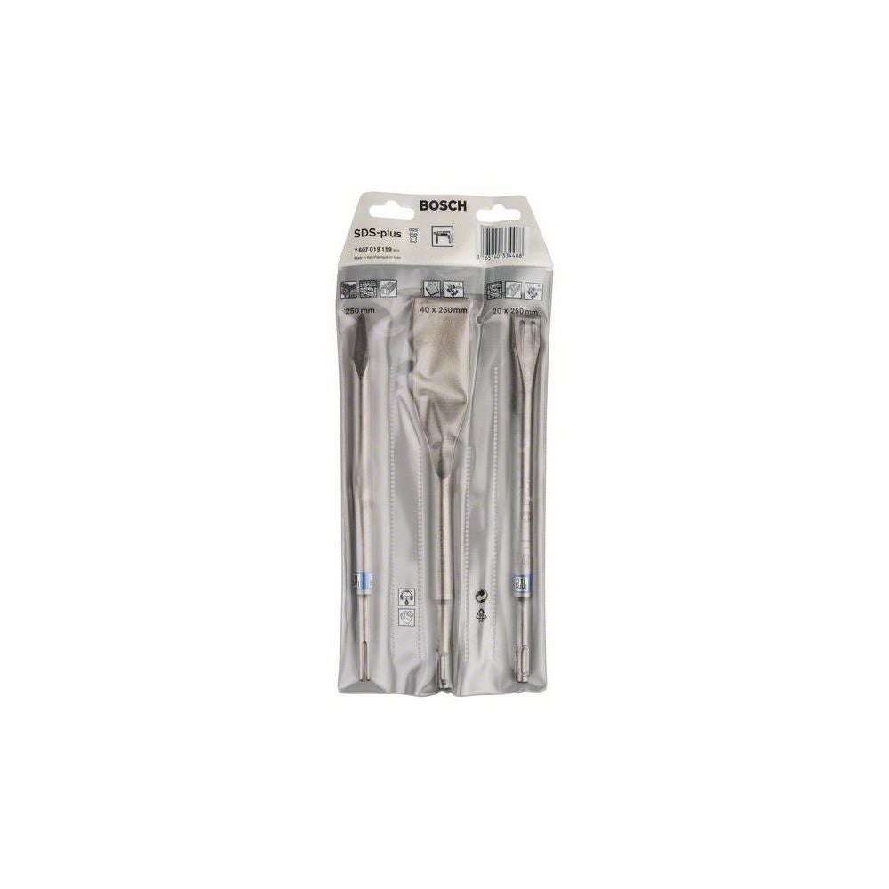 Bosch PRO SDS plus-5C Meißelset, 0; 40; 20x250; 260; 250 mm, 3-tlg. #2607019159