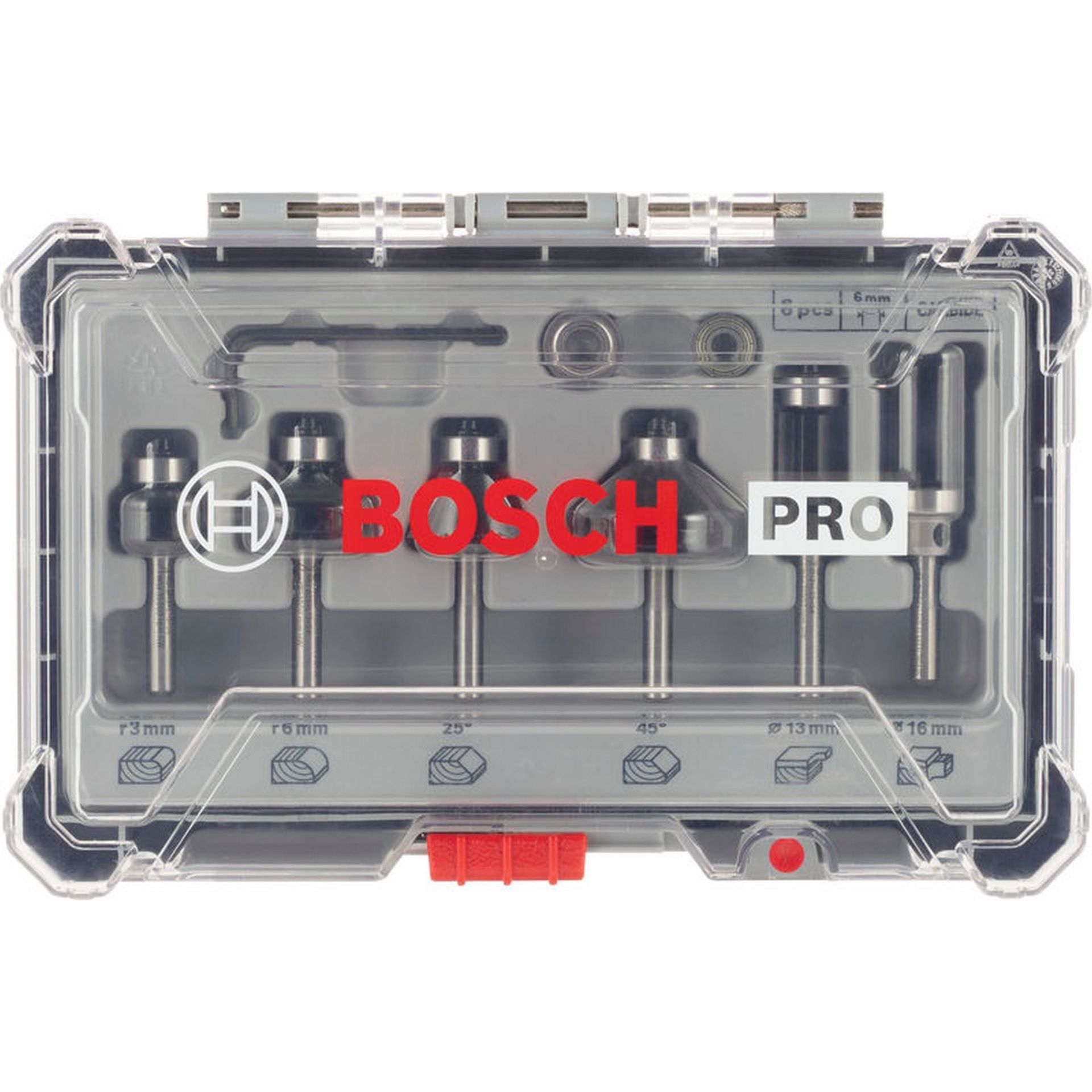 Bosch PRO Fräser- Set, Schaft 6mm, 6-tlg. #2607017468